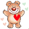 Gif animé coeur ours